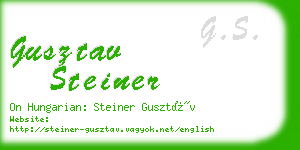 gusztav steiner business card